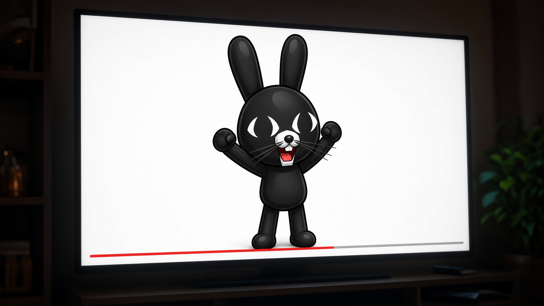 Televisor reproduciendo un video de RatthewBlox en el living
